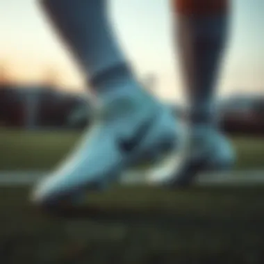 Dynamic shot of Nike cleats in action on the field