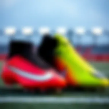 Comparison of various Nike cleat models side by side