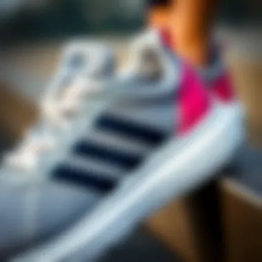 Close-up of comfortable and stylish running shoes
