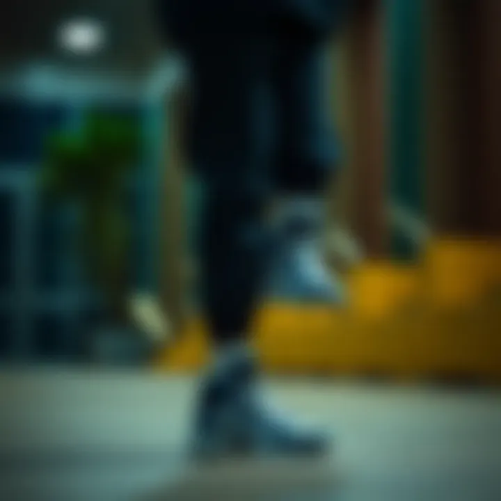 Fashionable outfit paired with Adidas basketball sneakers