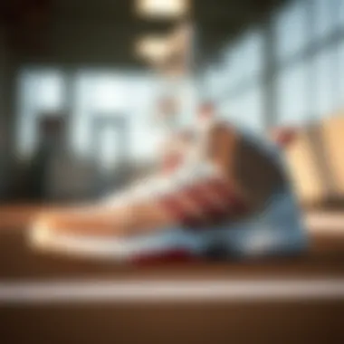 Sleek design of Adidas women's basketball shoes showcasing style