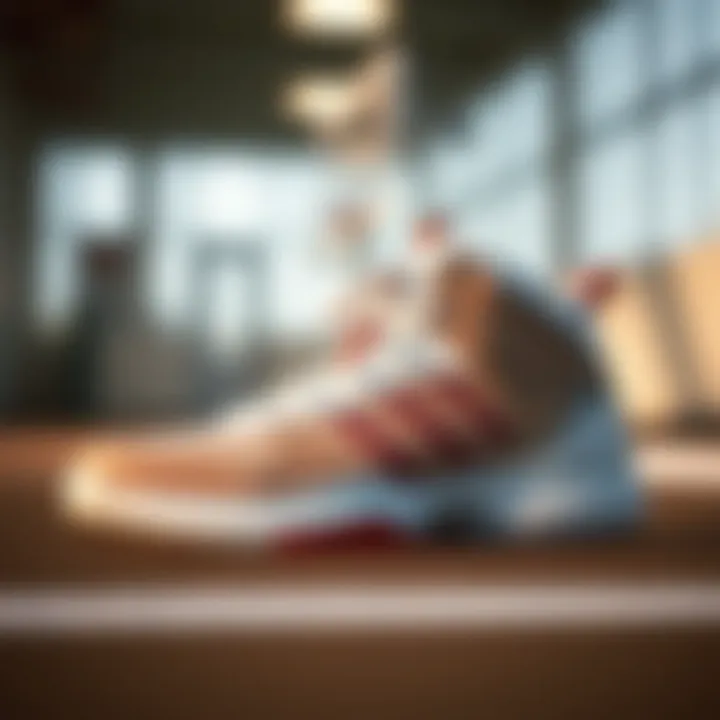 Sleek design of Adidas women's basketball shoes showcasing style