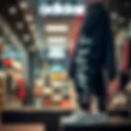 Stylish adidas track pants on display