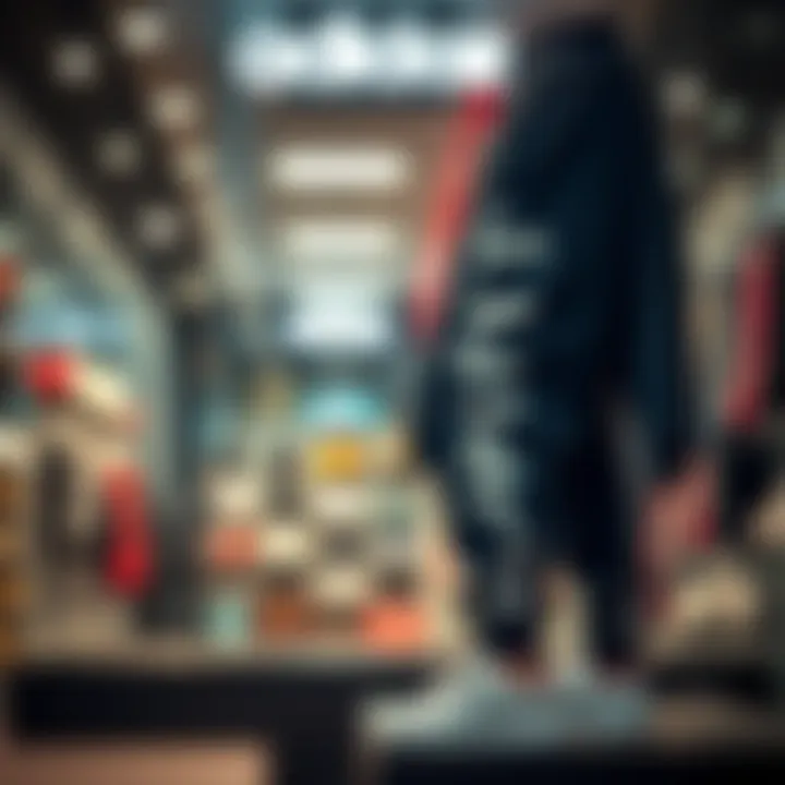 Stylish adidas track pants on display