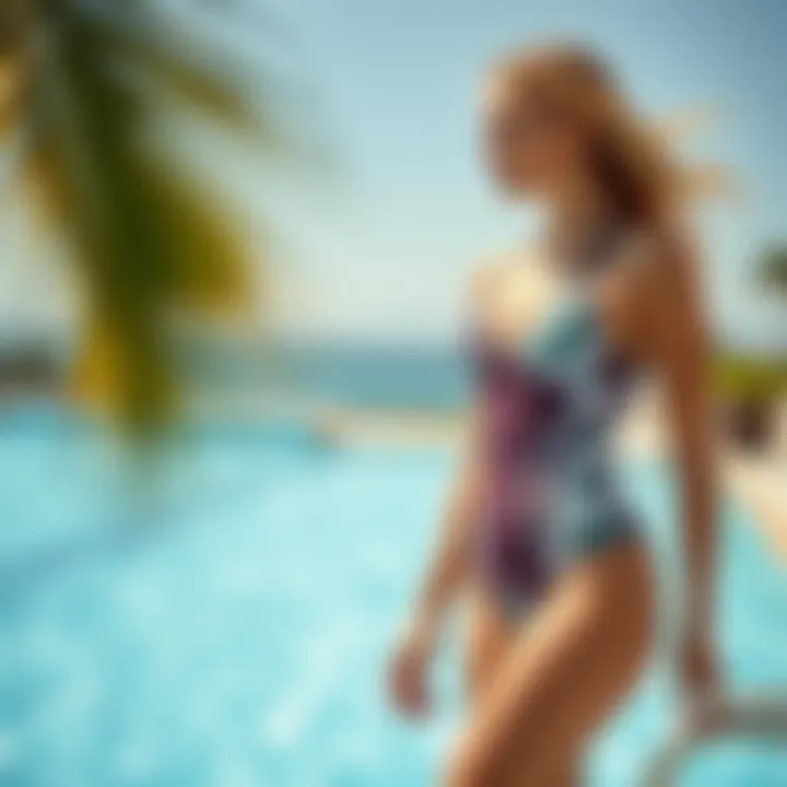 Elegant Adidas swimsuit design showcasing innovative patterns.