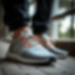 Sleek design of Adidas Boost shoes highlighting comfort and style