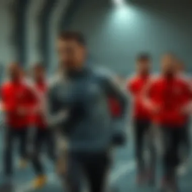 Athletic Performance Unleashed Group of athletes showcasing Adidas tracksuits in action