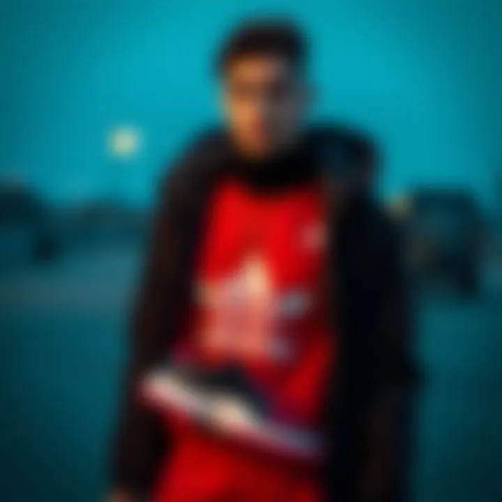 Stylish outfit complementing the Adidas Falcon 2.0.