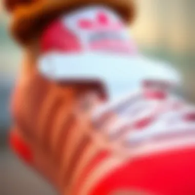 Close-up of the innovative strap feature on adidas Forum Low