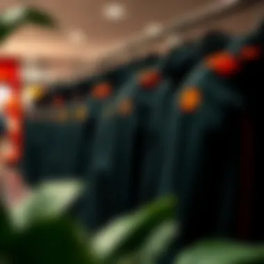 An elegant display of Adidas Manchester United jackets on a showroom rack.