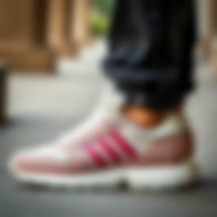 Comfortable Adidas Nizza worn in a casual setting