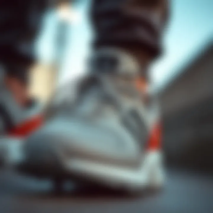 Innovative Design Elements A close-up view of the innovative design elements in Adidas Porsche Design footwear.