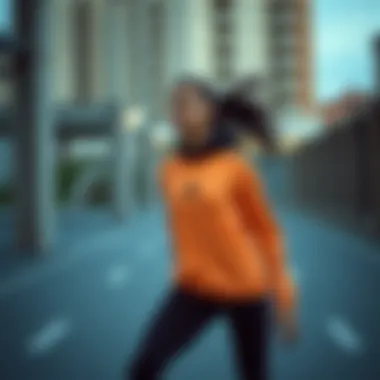 Fashionable styling of Runfalcon 2.0 paired with workout apparel