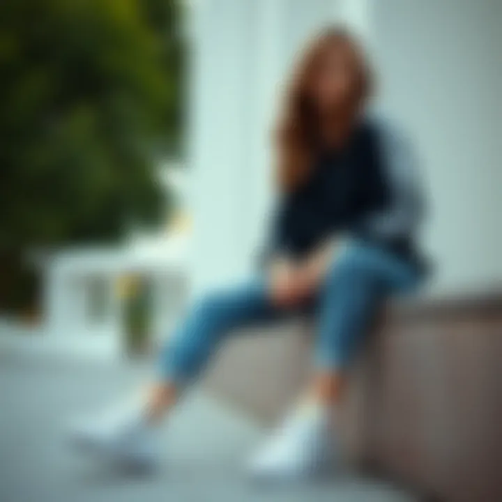 Casual Chic: Adidas Superstar Ensemble Casual outfit paired with Adidas Superstar sneakers