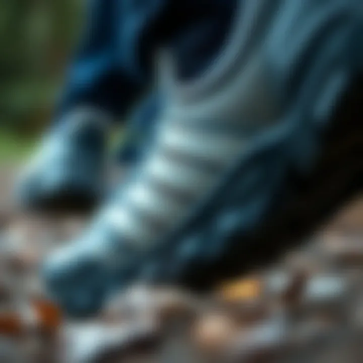 Close-up of the Terrex shoe design features