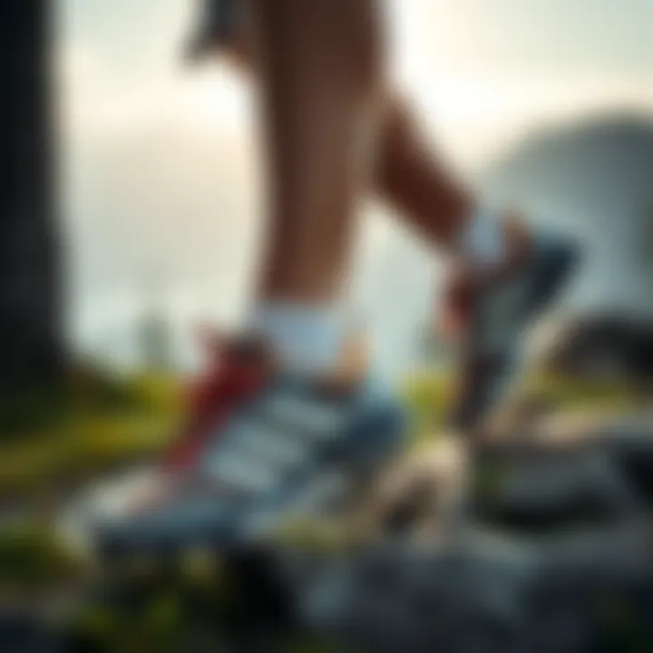 Adidas Terrex shoes in action during a hike