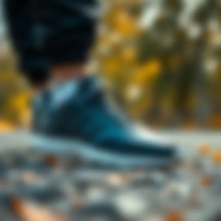 Active lifestyle showcasing Adidas waterproof shoes in action