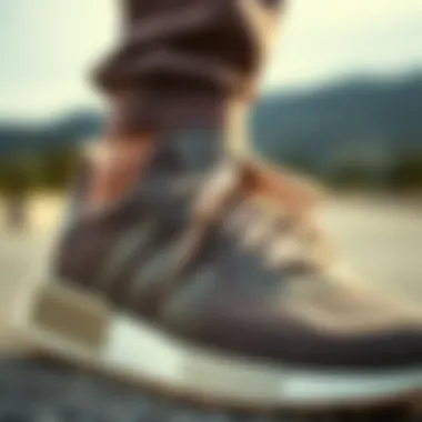 Close-up of high-quality material used in Adidas shoes