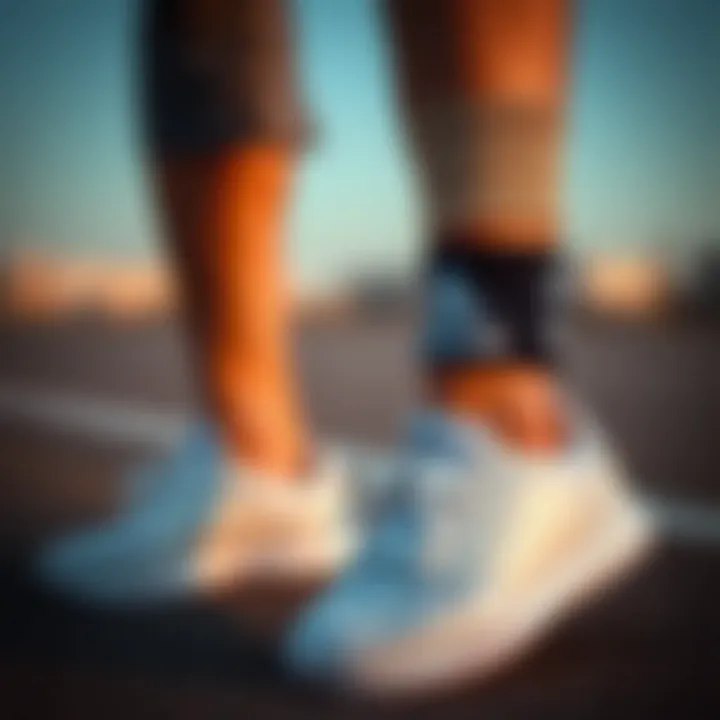 Stylish Athletic Wear Combination Adidas white sports shoes paired with stylish athletic wear