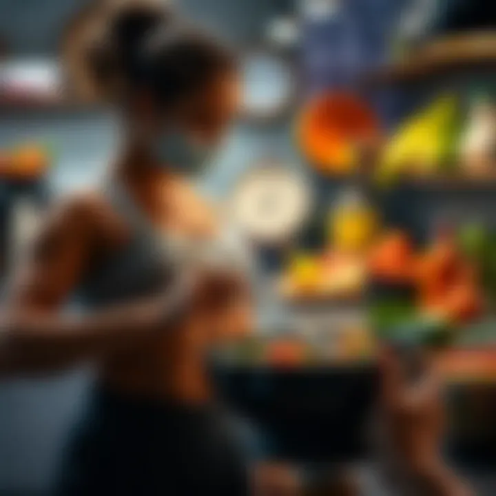 Nutritional meal preparation emphasizing healthy choices