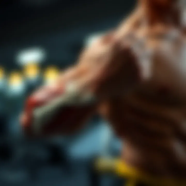 Illustration showcasing the anatomical structure of forearm muscles.