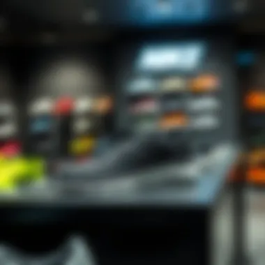 Display of Nike footwear designed for athletic performance