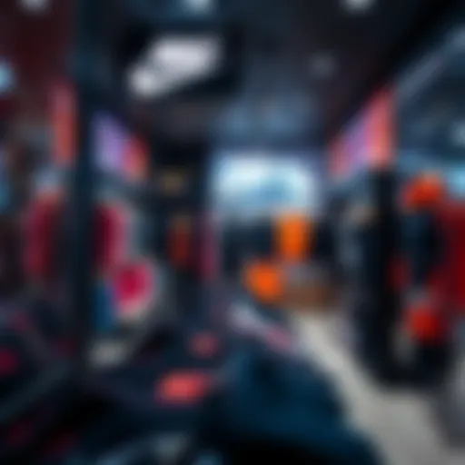 Interior view of the Nike store showcasing an array of sports apparel