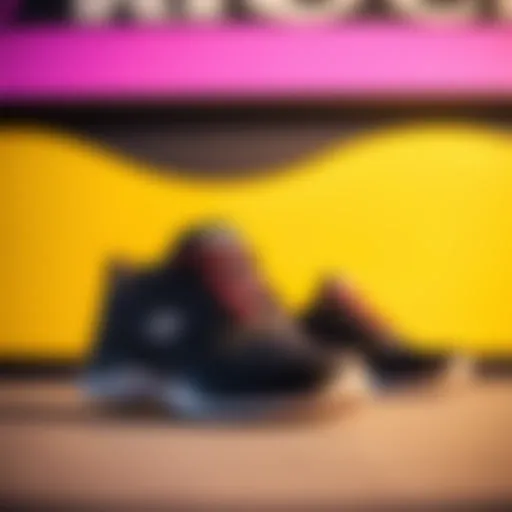 Stylish Skechers Arch Fit shoes on a trendy background