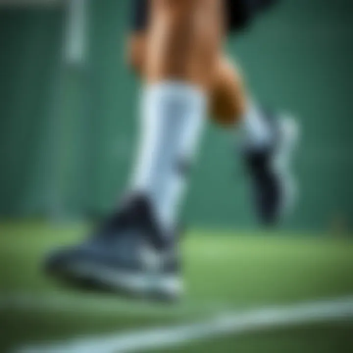 Athlete demonstrating agility while wearing Nike turf shoes