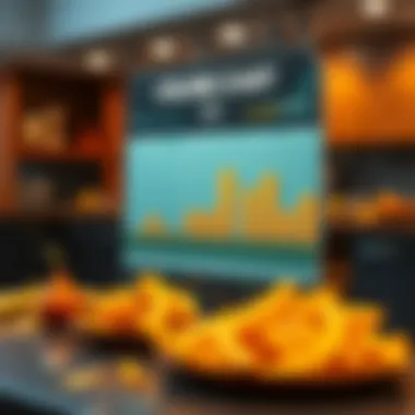 Sleek visual representation of a calorie chart