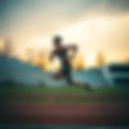 Athlete sprinting on a track