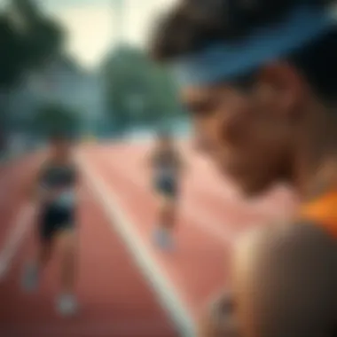 Psychological Preparation for Competitions Runner focusing before a race