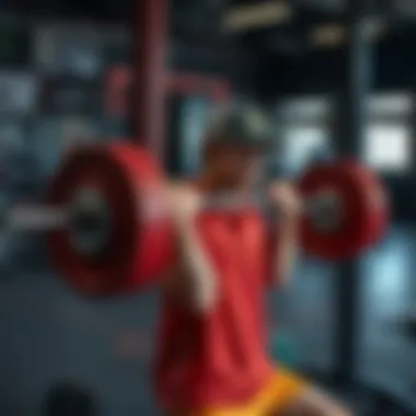 Visualization of barbell rows technique