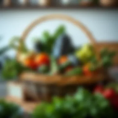 A basket filled with various high-fiber vegetables