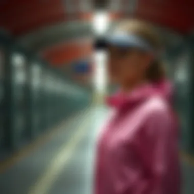 Artistic depiction of the balance between aesthetics and functionality in sportswear