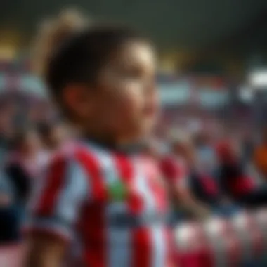 Child wearing Beşiktaş jersey during a game