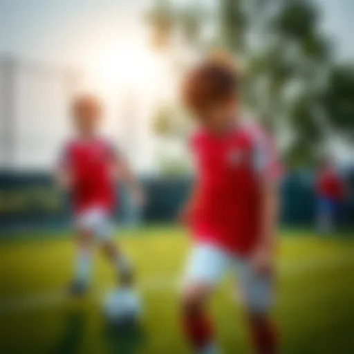 Stylish children wearing Beşiktaş jerseys while playing football