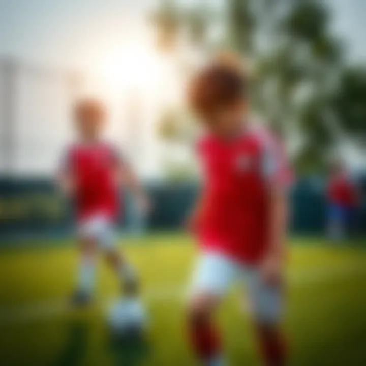 Stylish children wearing Beşiktaş jerseys while playing football