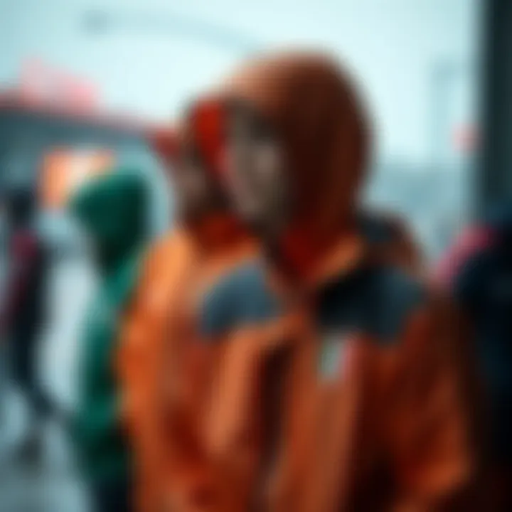 Diverse color palette of Beşiktaş rain jackets in sports fashion