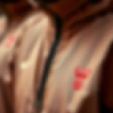 Close-up of fabric detailing on Beşiktaş rain jackets