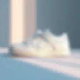 Stylish and modern White Nike Dunk on a minimalist background