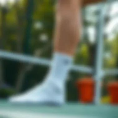Overview of white tennis socks