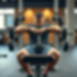 An individual performing a dumbbell bench press to strengthen chest muscles