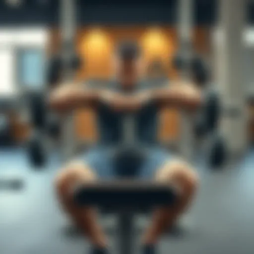An individual performing a dumbbell bench press to strengthen chest muscles