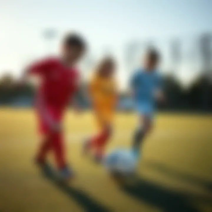 Children playing football in Nike cleats
