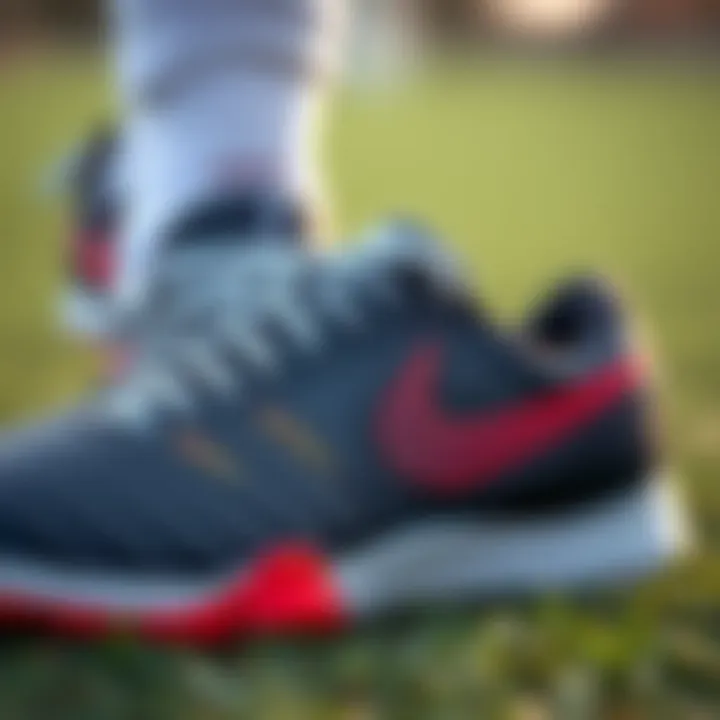 Close-up of the innovative design of Nike turf shoes