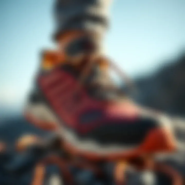 A detailed shot highlighting the innovative materials used in Columbia shoes for enhanced performance.