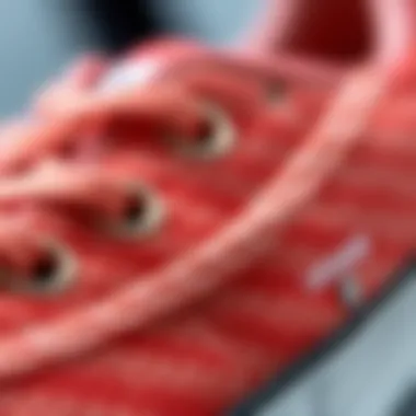 A close-up of innovative fabric textures used in the latest Converse sport apparel.