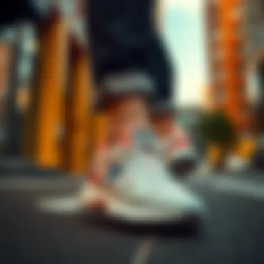 Stylish Converse Run Star Motion CX sneakers in a dynamic urban setting.