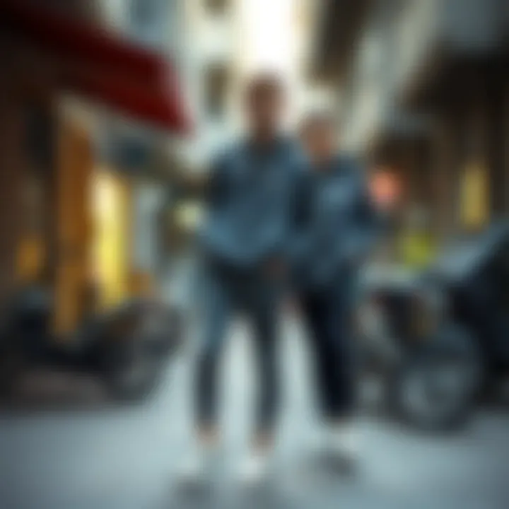 Casual street style with sporty elements